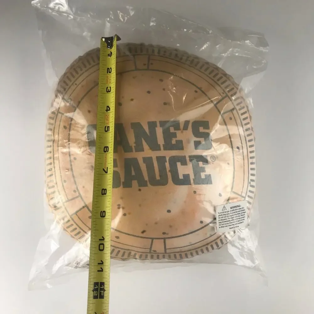 Raising Cane's Cane's Sauce Pillow Round Novelty Food Plush Factory Sealed